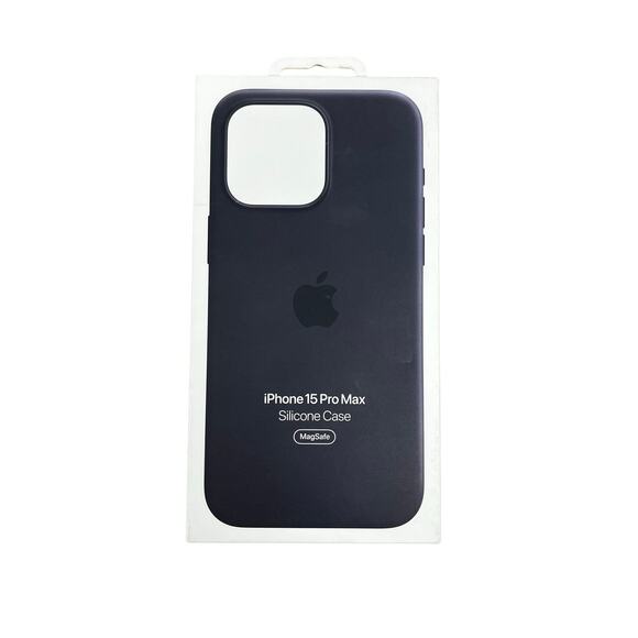 Apple iPhone 15 Pro Max Silicone Case Black Mag Safe - Picture 1 of 2